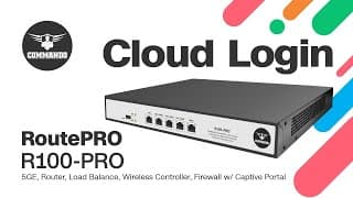 R100-PRO -- Cloud Login - COMMANDO AirPRO Multifunction Cloud Router, WLC Firewall w/ Captive portal