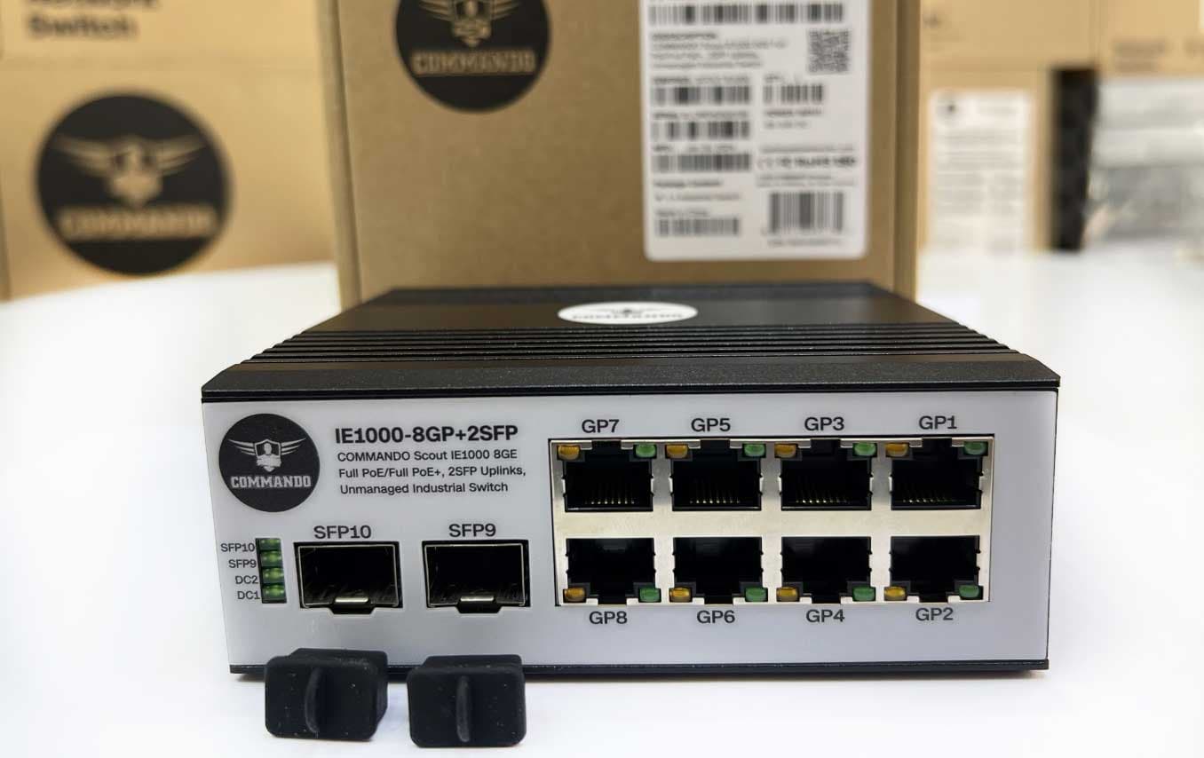 COMMANDO Scout IE1100 Series Industrial Ethernet Unmanaged AI Switches Data Sheet
