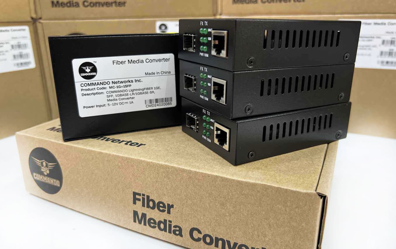 COMMANDO FiberX Media Converter MC-1G+1SFP