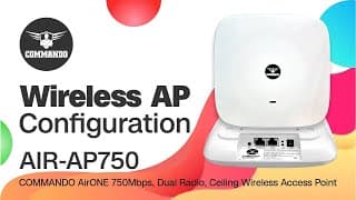 How to Install and Configure Ceiling Wireless Access Point - COMMANDO AirONE AIR-AP750 750M 802.11ac