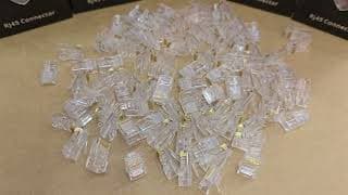 CAT5-RJ45-UTP -- COMMANDO CrystalX Cat5 RJ45 Unshielded Connector, 100/Pack