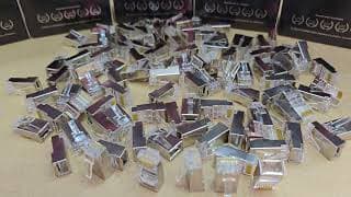 CAT6-RJ45-FTP-PT -- COMMANDO CrystalX Cat6 RJ45 Shielded Pass-Through Connector, 100/Pack